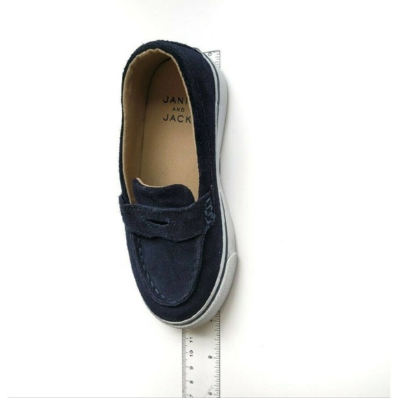 Janie & Jack 9 Leather Suede Driving Loafers Blue - Picture 8 of 8